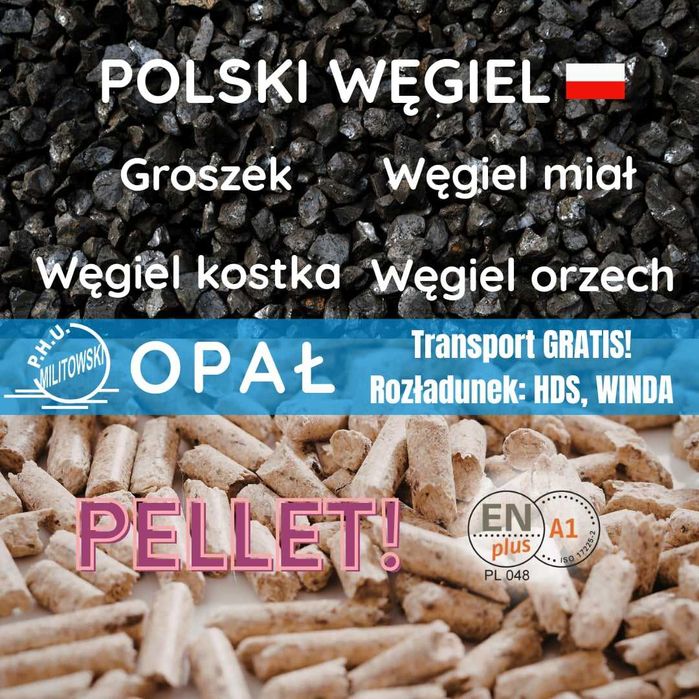 PELLET Węgiel Groszek Orzech Miał