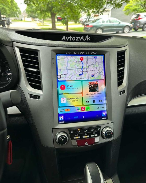 Магнитола OUTBACK Subaru LEGACY 2 дин Tesla Оутбек CarPlay Android 15