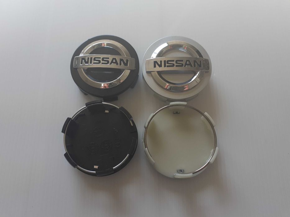 Centros/tampas de jante completos Nissan com 54, 58, 60, 65 e 68 mm