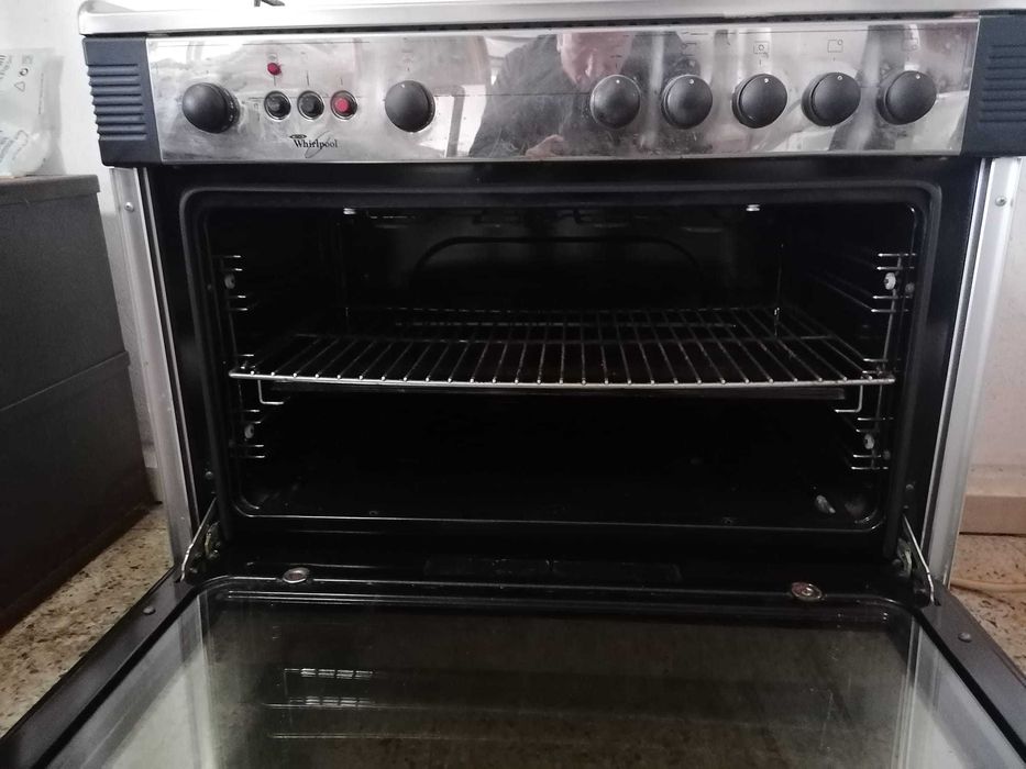 Fogão de 90 cm Inox 5 Queimadores (Pouco Uso) Whirlpool