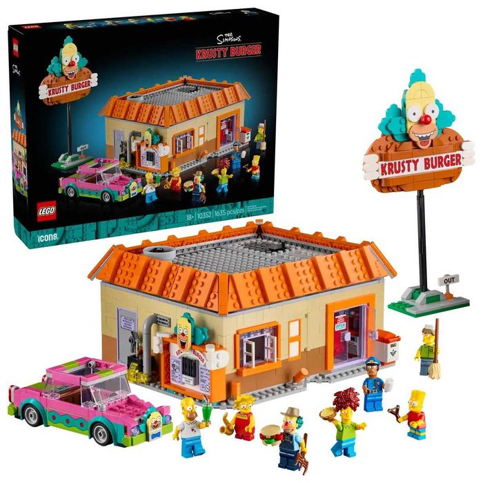 Симпсоны, Красти-Бургер, LEGO 10352, конструктор коллекционный