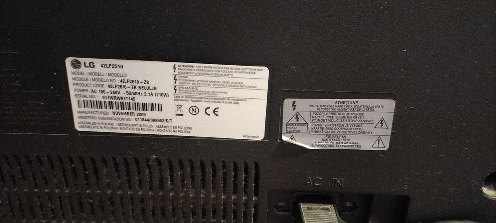 Telewizor LG model 42LF2510 42 cal