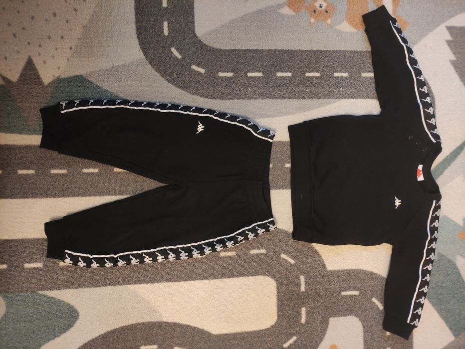 Kappa czarny dres dziecięcy 86/92