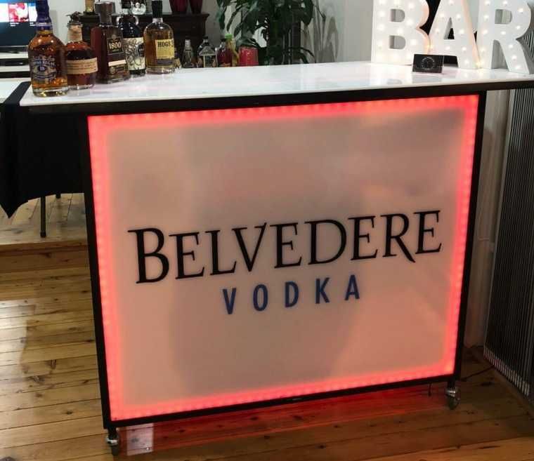 Balcão Cocktail Bar dobráveis e ​​amóviveis com luz Led RGB