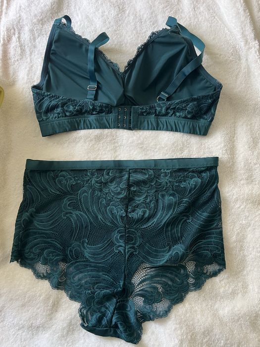 Komplet bielizny Kaapahl XL butelkowa zielen koronka