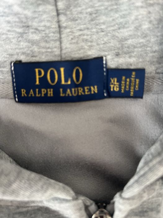 Ralph lauern bluza szara zip hoodie