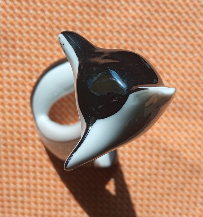 Lis siedzący Naruszewicza - figurka Ćmielów PRL oryginał z lat 50