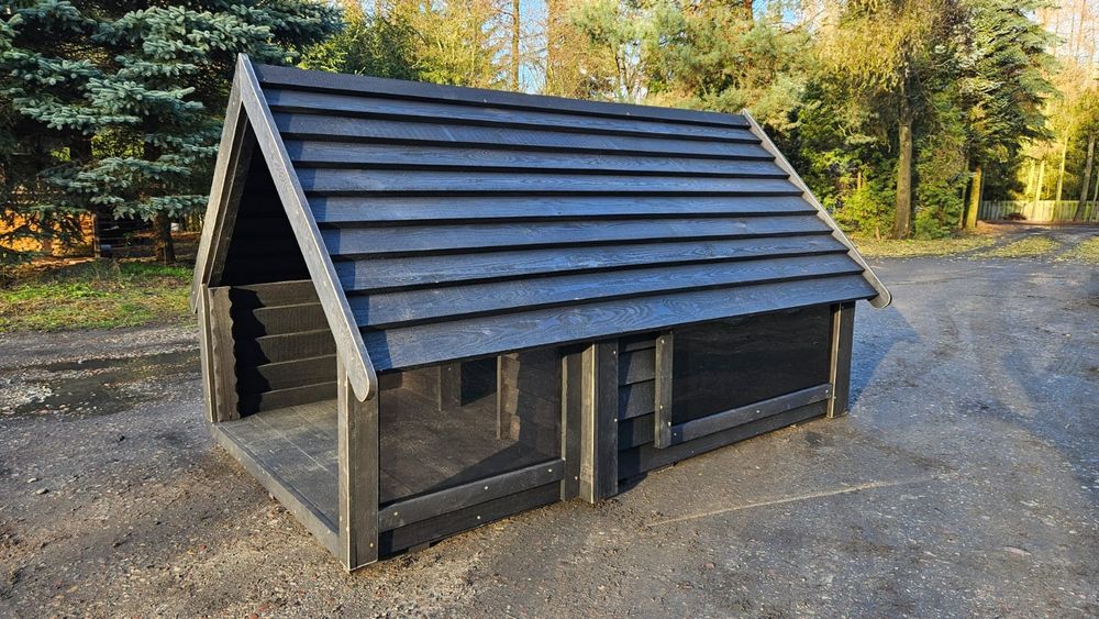 Buda dla dwóch psów 150x130 legowisko