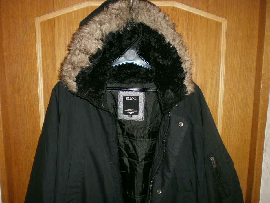 Куртка бомбер Smog, чёрная, разм. XL, наш разм.54. ПОГ-65 см