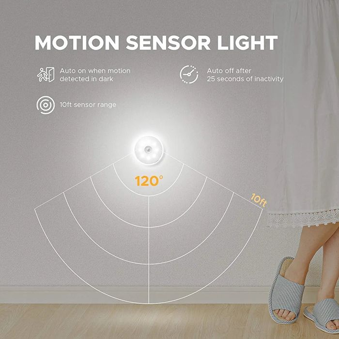 3 luzes recarregáveis  USB sensor de movimento para quarto bebê