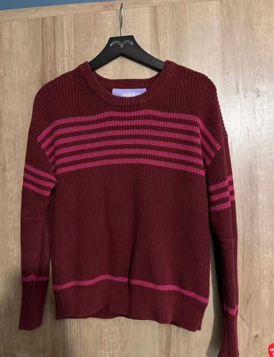 Sweter damski bordo