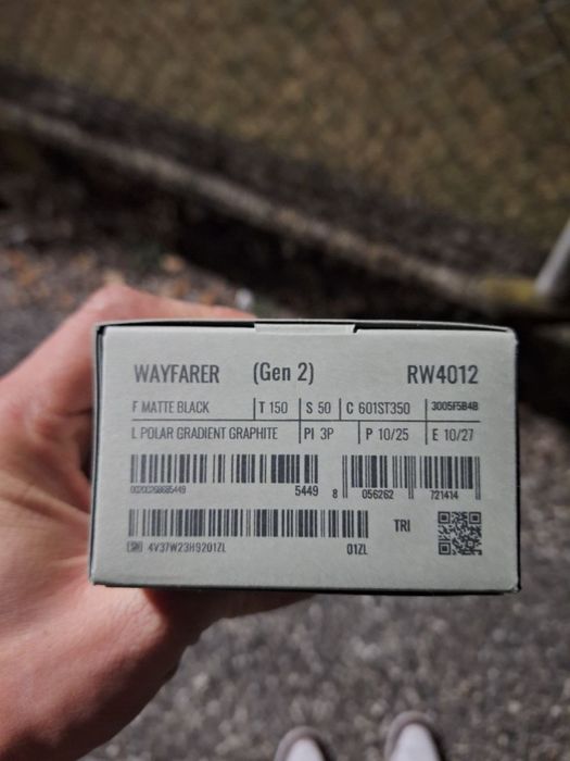 2× Ray-Ban Meta Wayfarer Gen 2 Matte Black Polar Gradient Graphite