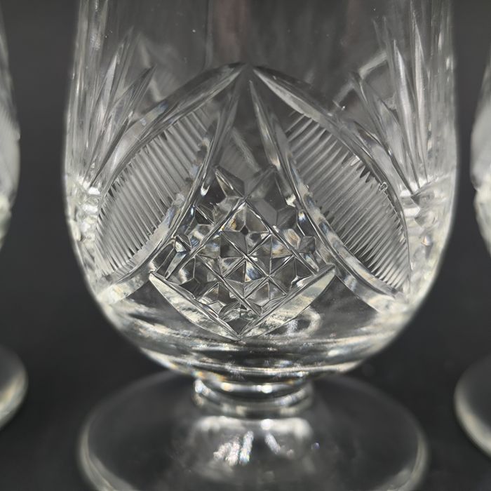 Kieliszki Kryształowe Szklane Vintage Retro