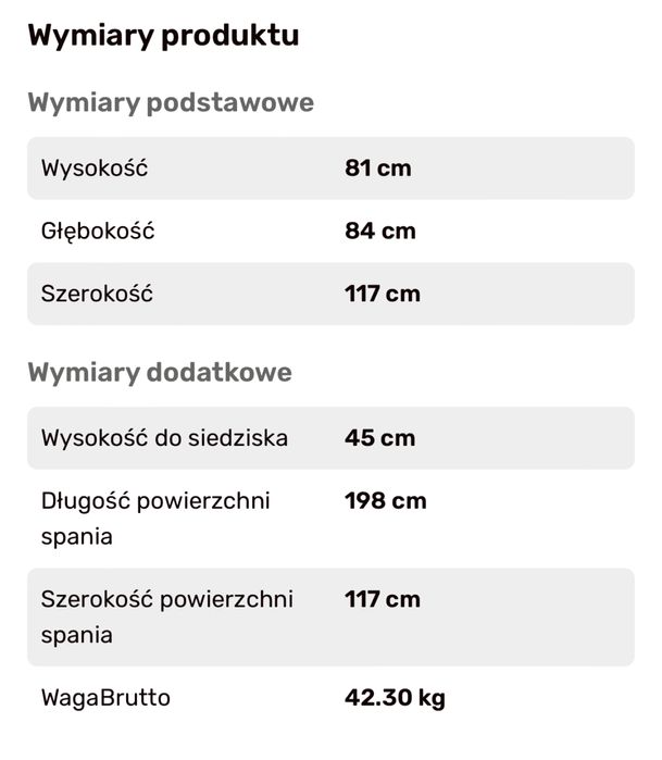 Sofa lavilla 2os ciemnoszara