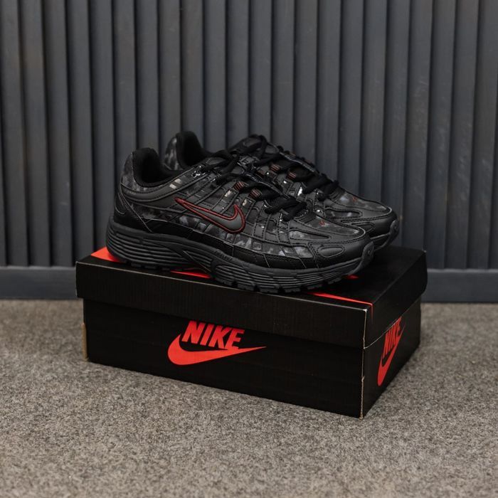 Кросівки Nike P-6000 Black/Red premium | Кроссовки Найк чоловічі