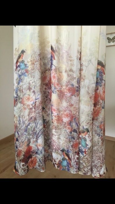 Sukienka midi boho beż kwiaty