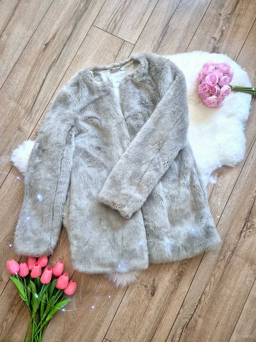 sztuczne futerko damskie New Look S 36 elegancka viralowa kurtka
