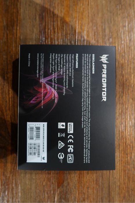 Predator Apollo RGB 16GB (2x8GB) DDR4 3600MHz – Preto