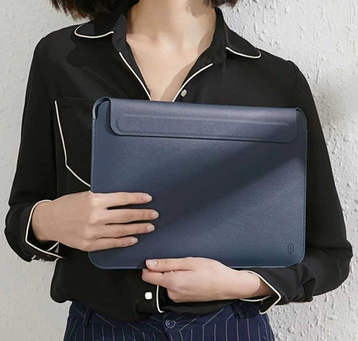 Чехол - папка для Макбука WiWU MacBook Air 13 M2 ультратонкий кожаный для ноутбука