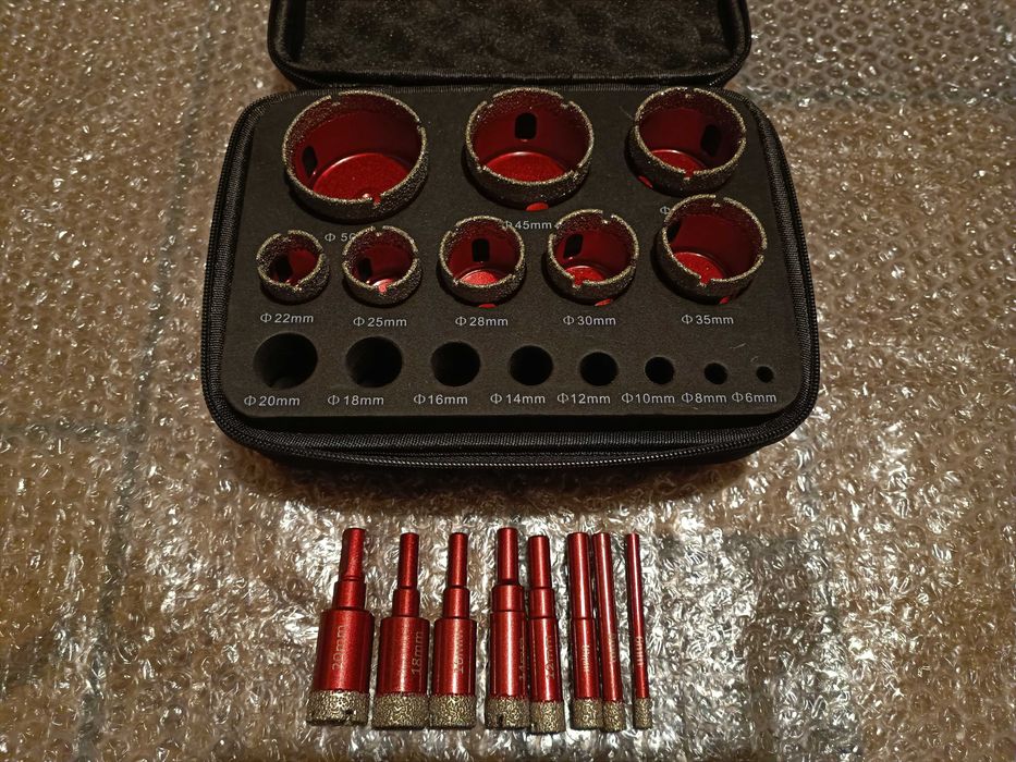 Набір з 16 шт. алмазних свердел 6-50 мм для керамограніту (плитки)