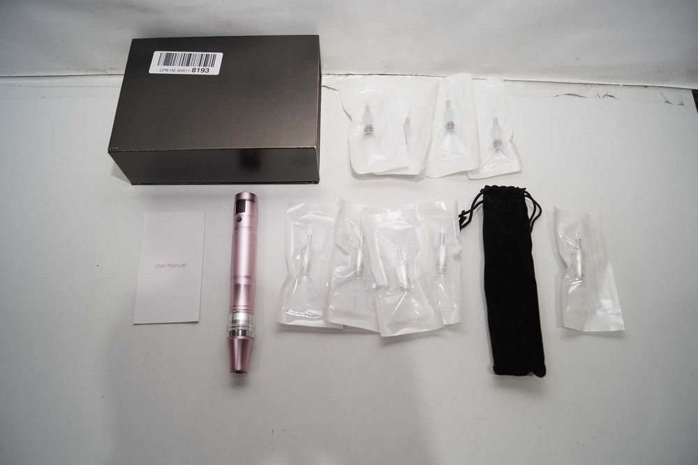 Bezprzewodowy Derma Pen urządzenie do Mezoterapii + 9 Kartridży