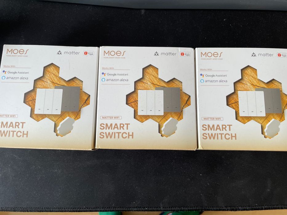 3x wlacznik swiatla Moes Matter Homekit