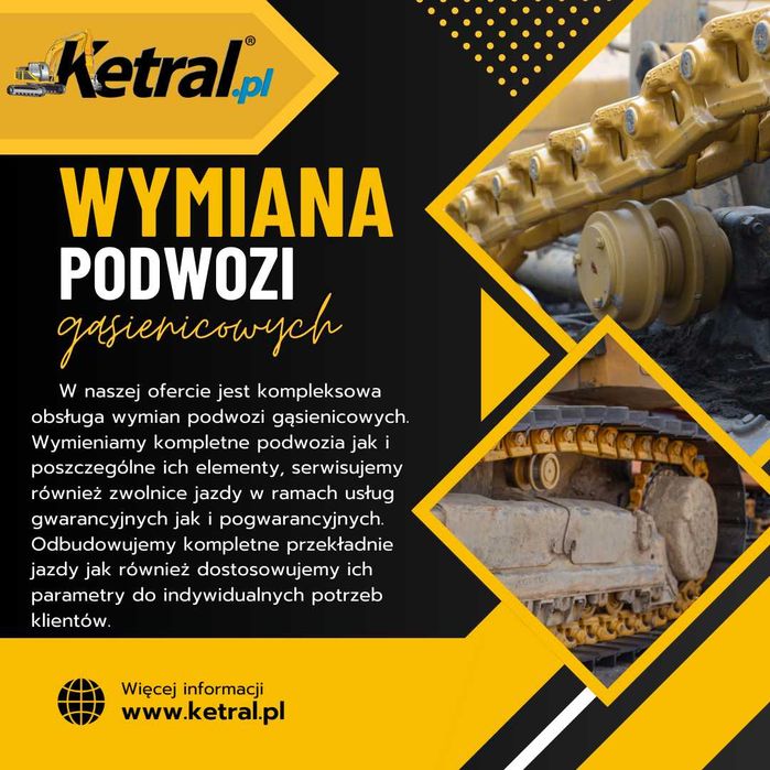 CAT D4 D5 D6 Podwozie łańcuchy koła zębate śruba nakrętka