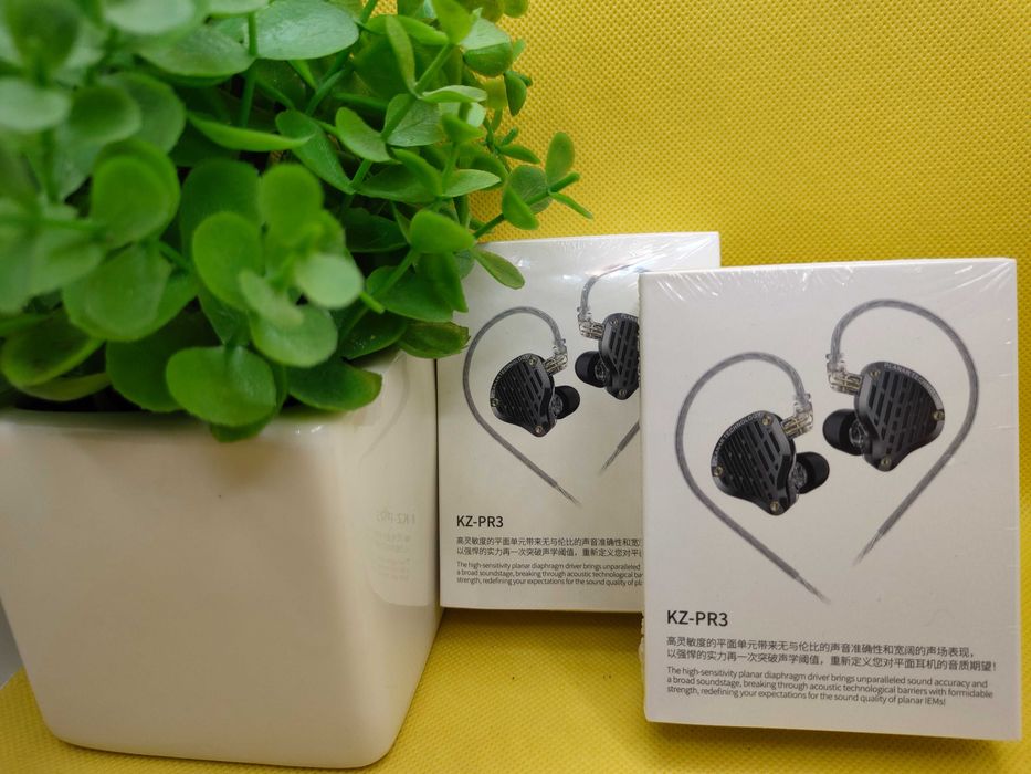‼️ KZ PR3 (black, mic) - планарные проводные наушники (Planar 13.2mm)