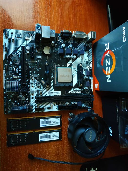 комплект RYZEN 5+ASROCK A320+Cooler