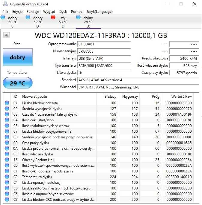 Dysk WD Elements / My Book 12TB 5200rpm