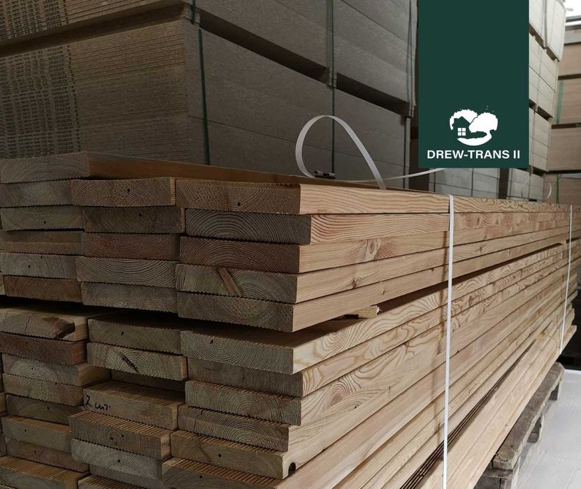 Deska tarasowa świerk skandynawski 28x146x5100 Deski ryflowane gładkie