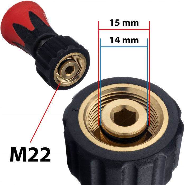 Mini Lanca M22 z Dyszą 40° | do Karcher K2–K7, 200 bar