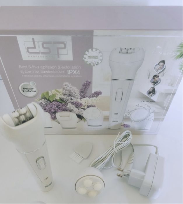 Епілятор Beauty Tools Kit 5в1 з масажером і очисною щіткою