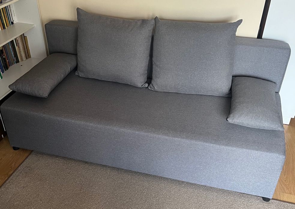 Sofa z funkcją spania, pojemnik