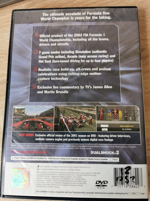 F1 Formula One 2002 PS2 лицензия