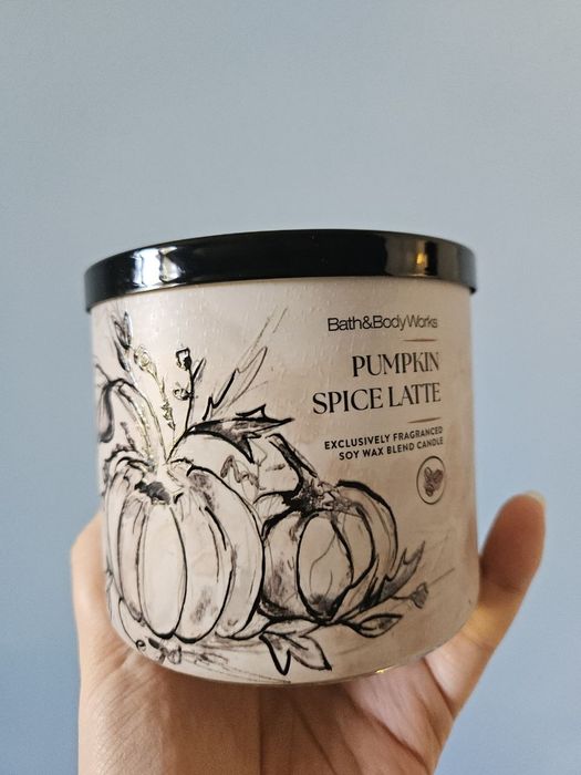 Ароматична свічка Bath and Body Works  Pumpkin Spice Latte, 3 гноти