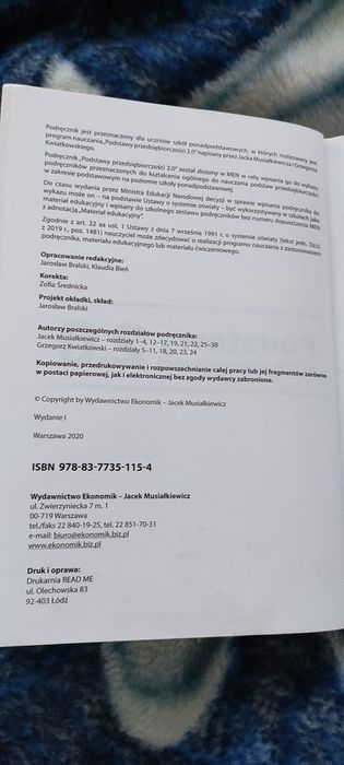 Podstawy przedsiębiorczości 2.0 podręcznik
