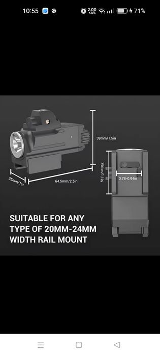 Lanterna tática com laser