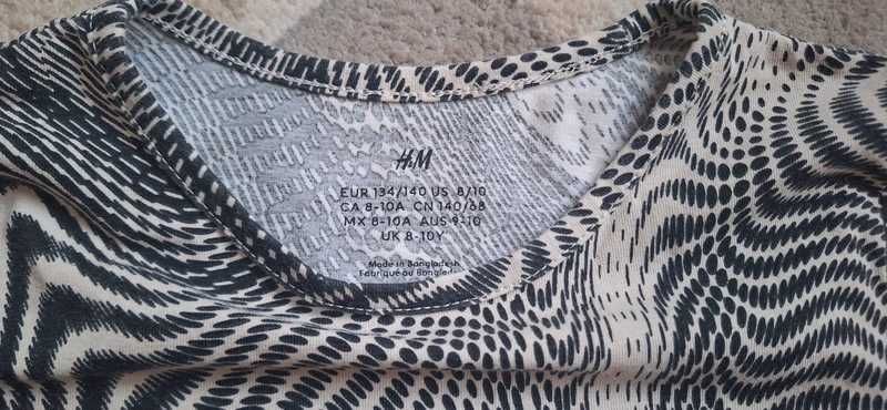 Bluzka na długi rękaw dla dziewczynki rozm. 134 H&M