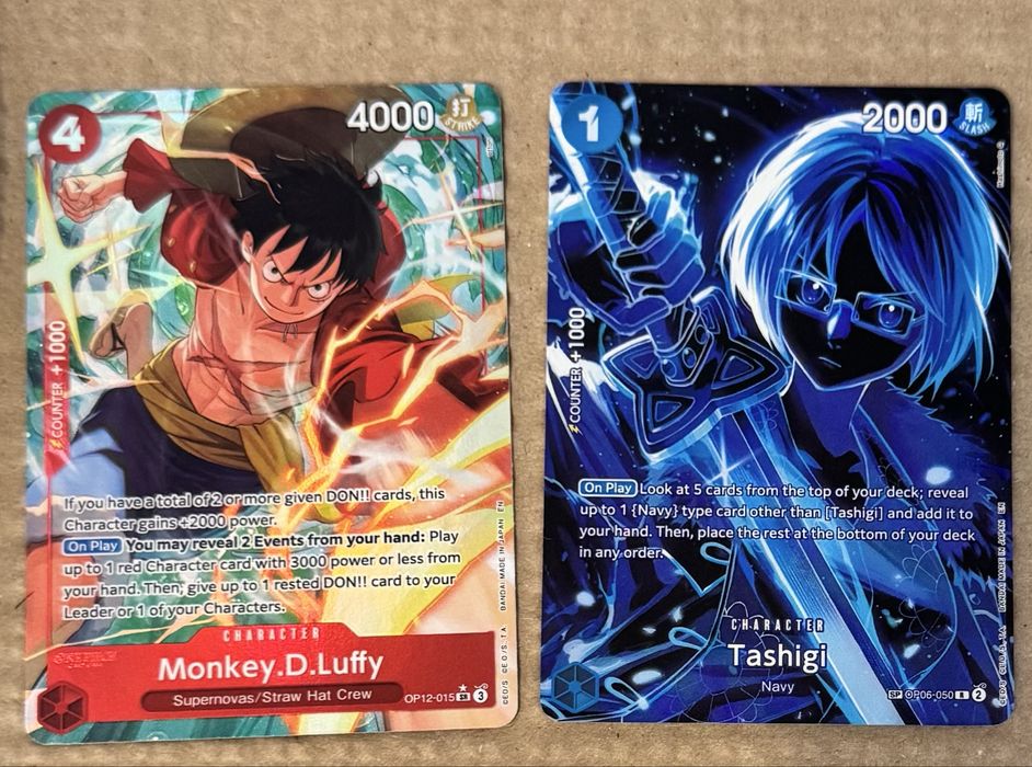 Cartas one piece raras