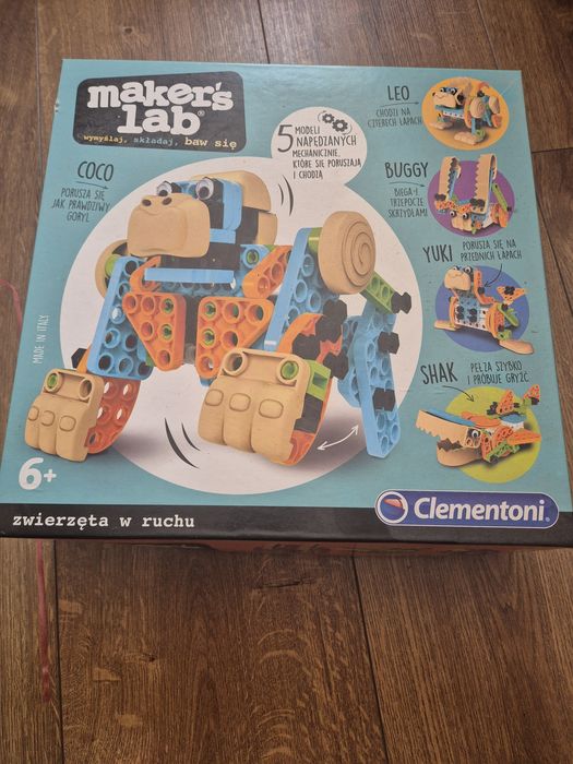Clementoni Maker’s Lab – Zwierzęta w ruchu / klocki konstrukcyjne