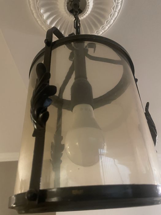 Candeeiro de tecto ferro preto