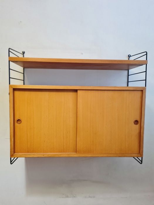 Regał ścienny String ,system modułowy vintage Szwecja lata 60/70