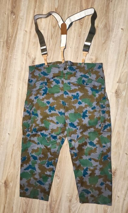 NVA DDR Oryginalne Spodnie Wojskowe M58 Flachentarn Blumentarn (56)