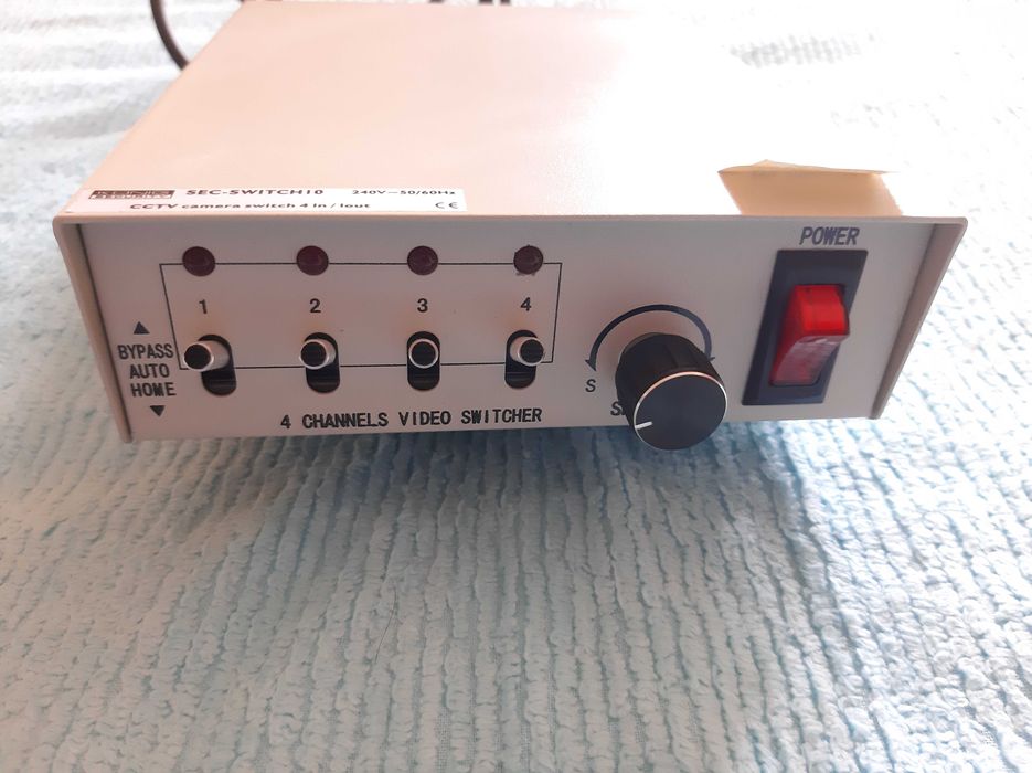 Comutador/switch CCTV de 4 canais