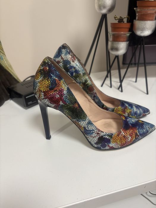 Damskie buty szpilki skóra naturalna