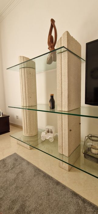 Movel Sala Pedra e Vidro