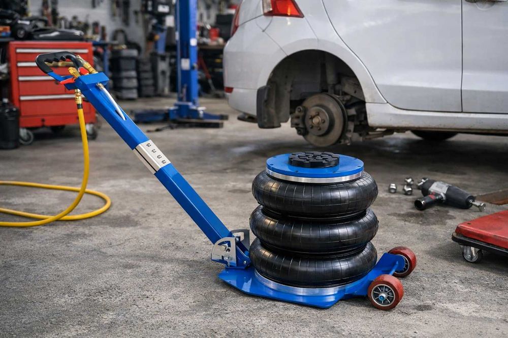 Домкрат пневматичний сніговик 3.5 Т  домкрат пневматический подкатный