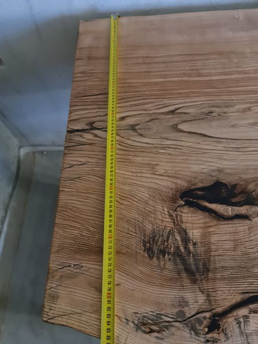 Stół monolit lite drewno jesion żywica czarna massivholztisch loft