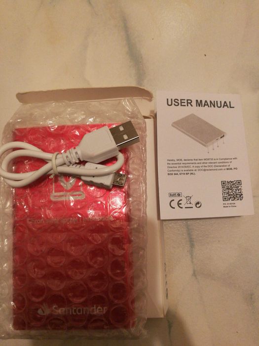 Powerbank 4000 mah nowy kabel usb